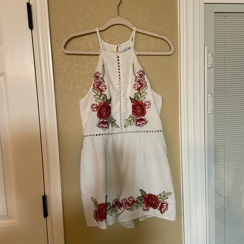 White floral romper